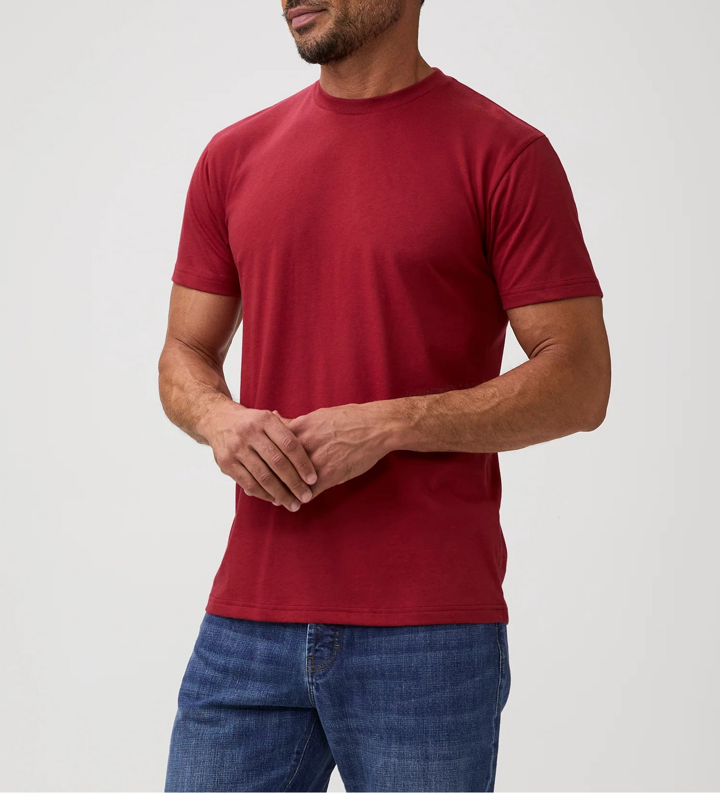 T-Shirt Plus Chili Crew Neck – Premium Red Cotton Crew Tee for Tall Men
