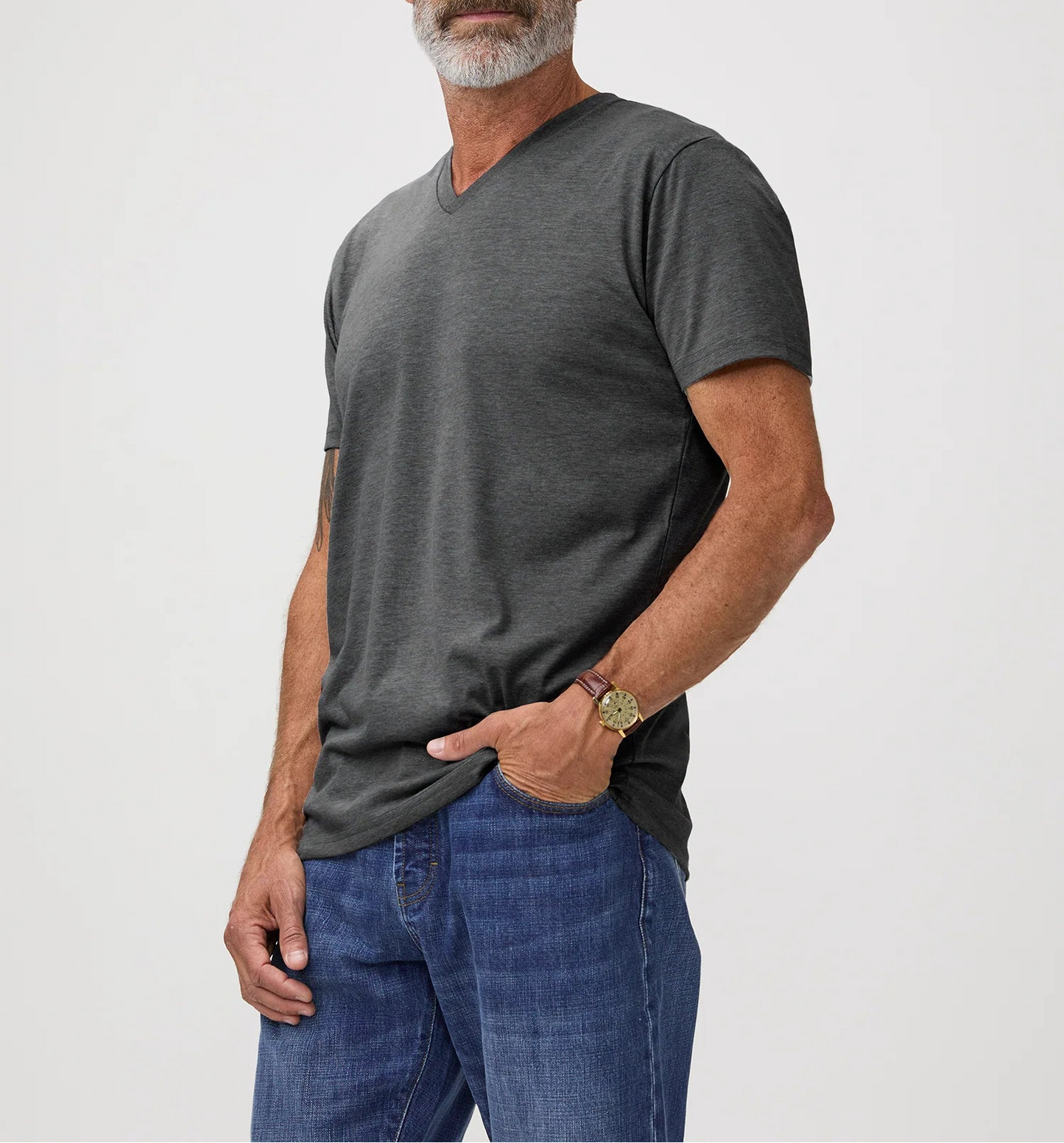 T-Shirt Plus Summer Essentials V-Neck 6-Pack – Soft Breathable Men's Tees
