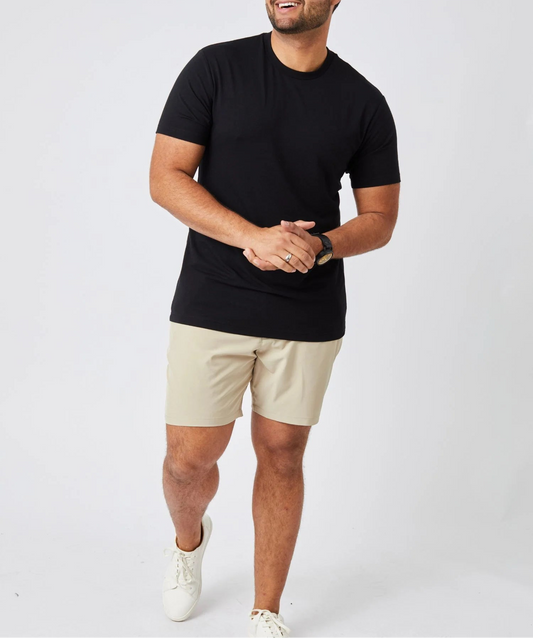 T-Shirt Plus Daybreak Active Cool Crew 3-Pack – Black Model Front Full View