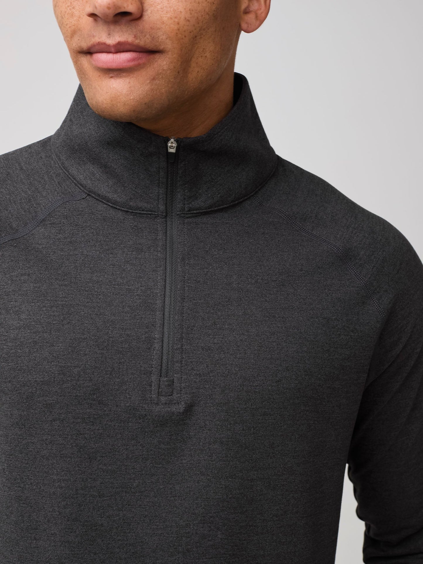 T-Shirt Plus Charcoal Tech Quarter Zip - Men's Performance Pullover