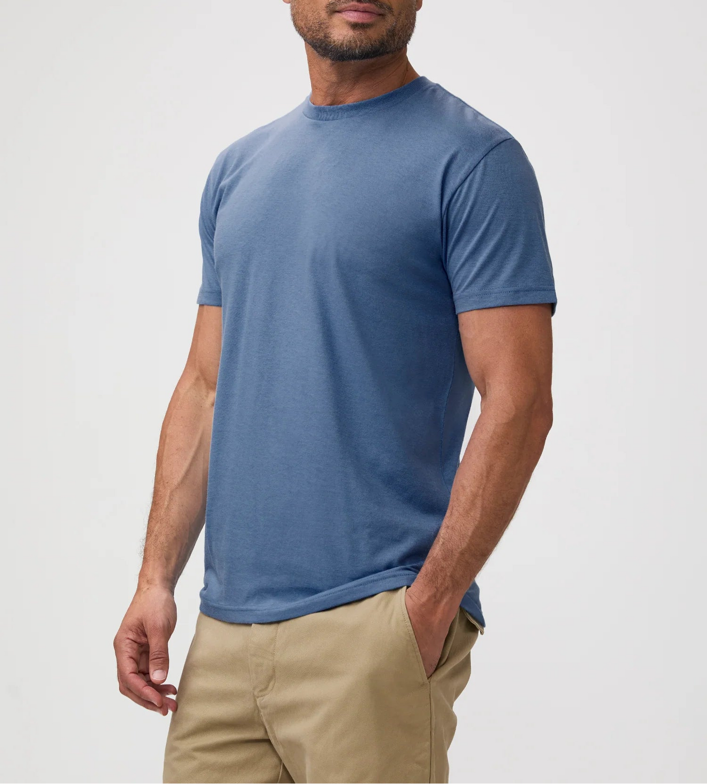T-Shirt Plus Monsoon Crew Neck - Premium Men's Blue Tee