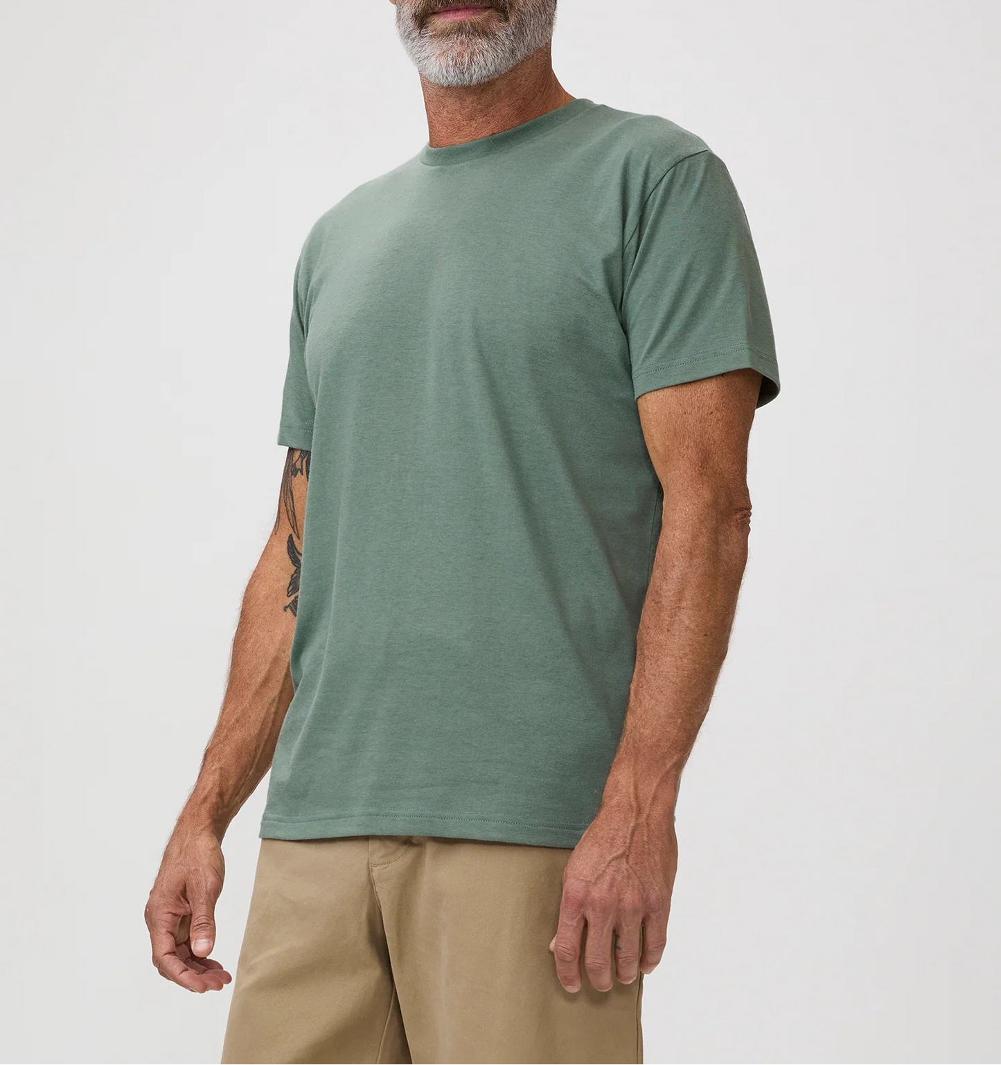 T-Shirt Plus Pistachio Crew Neck - Premium Cotton Blend Men's Tee