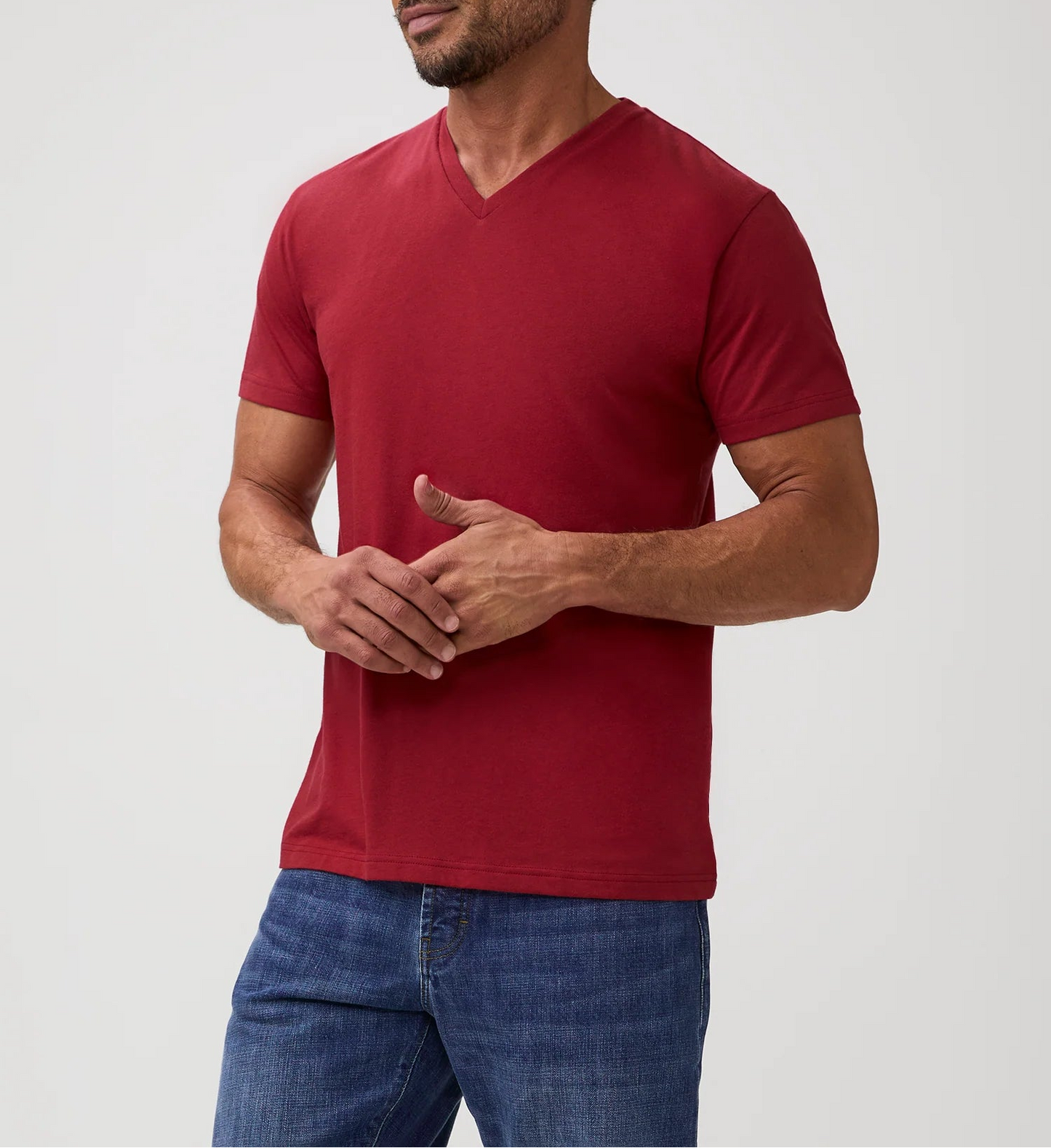 T-Shirt Plus Summer Essentials V-Neck 6-Pack – Soft Breathable Men's Tees