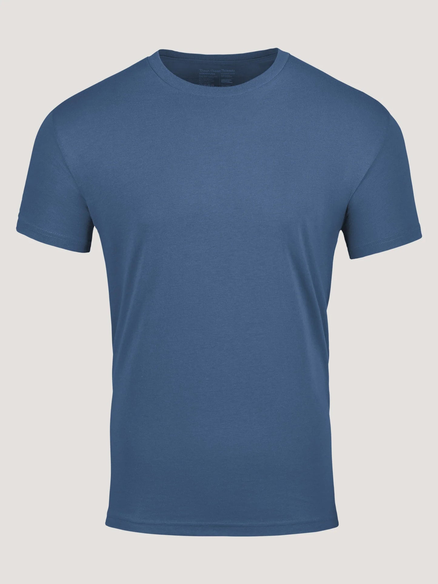 T-Shirt Plus Monsoon Crew Neck men's blue cotton t-shirt