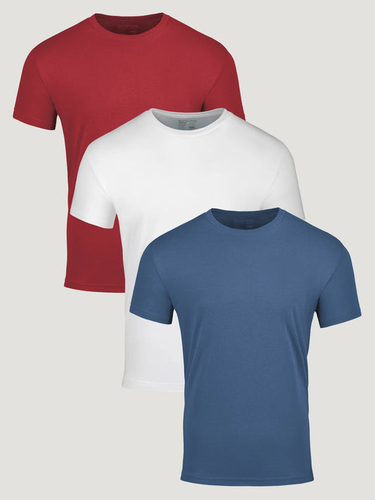 T-Shirt Plus Red, White, and Blue Crew 3-Pack T-Shirts
