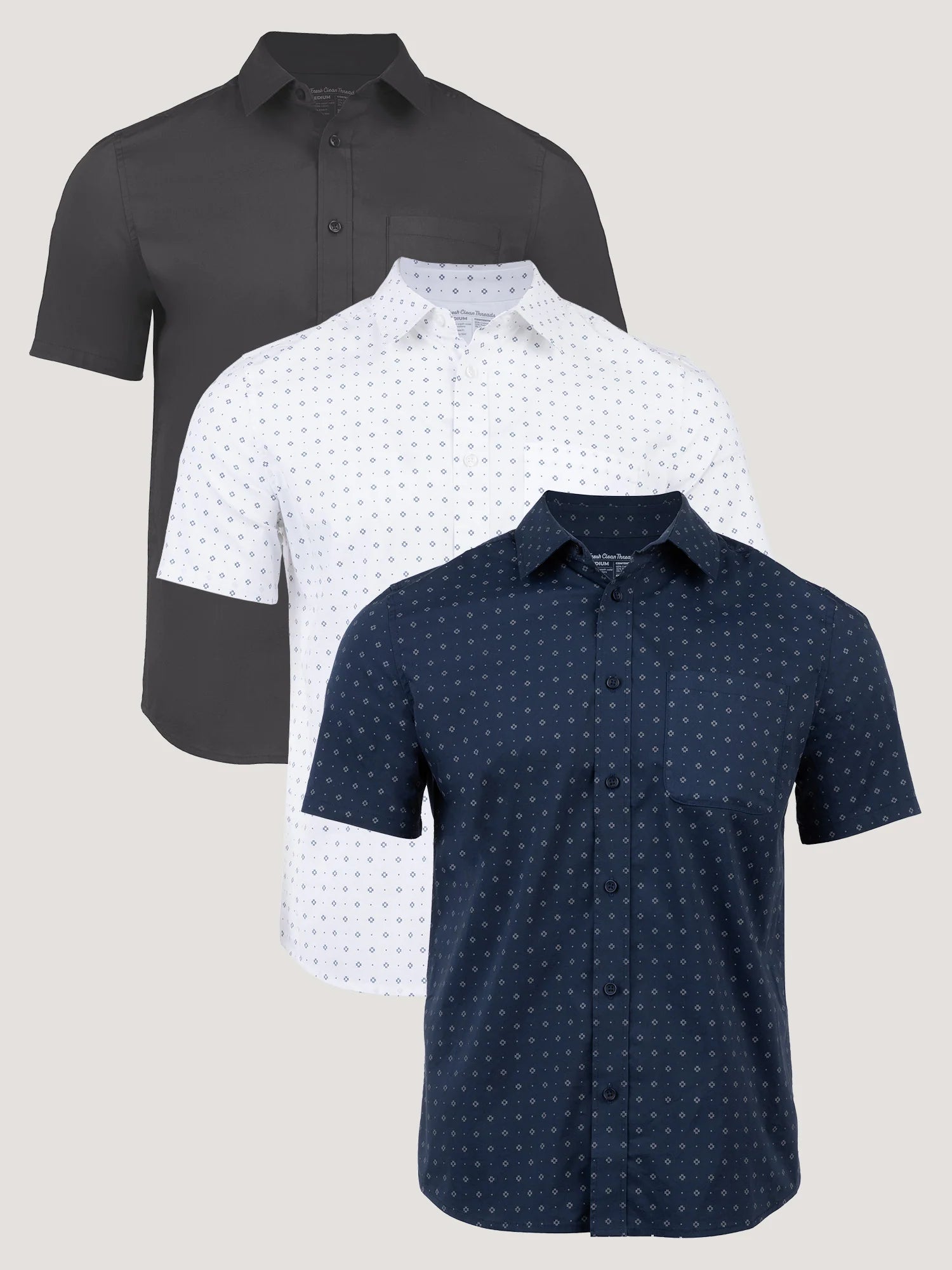 T-Shirt Plus All Day Short Sleeve Print Shirts 3-Pack – Ghost View