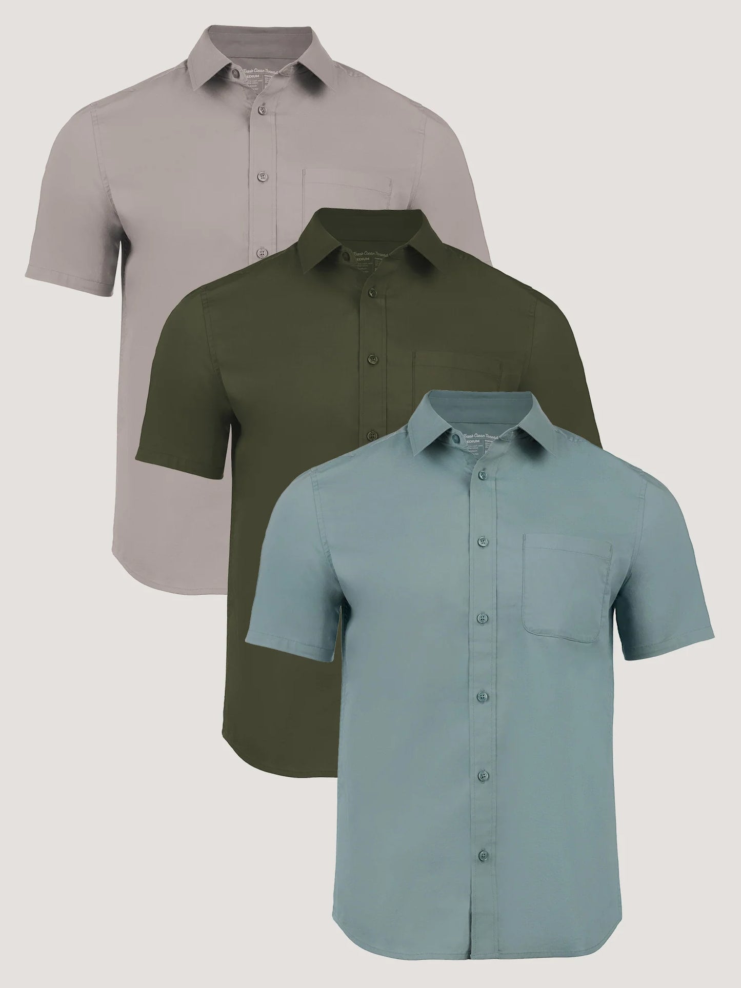 T-Shirt Plus All Day Short Sleeve Shirt Spring Essentials 3-Pack in three colors
