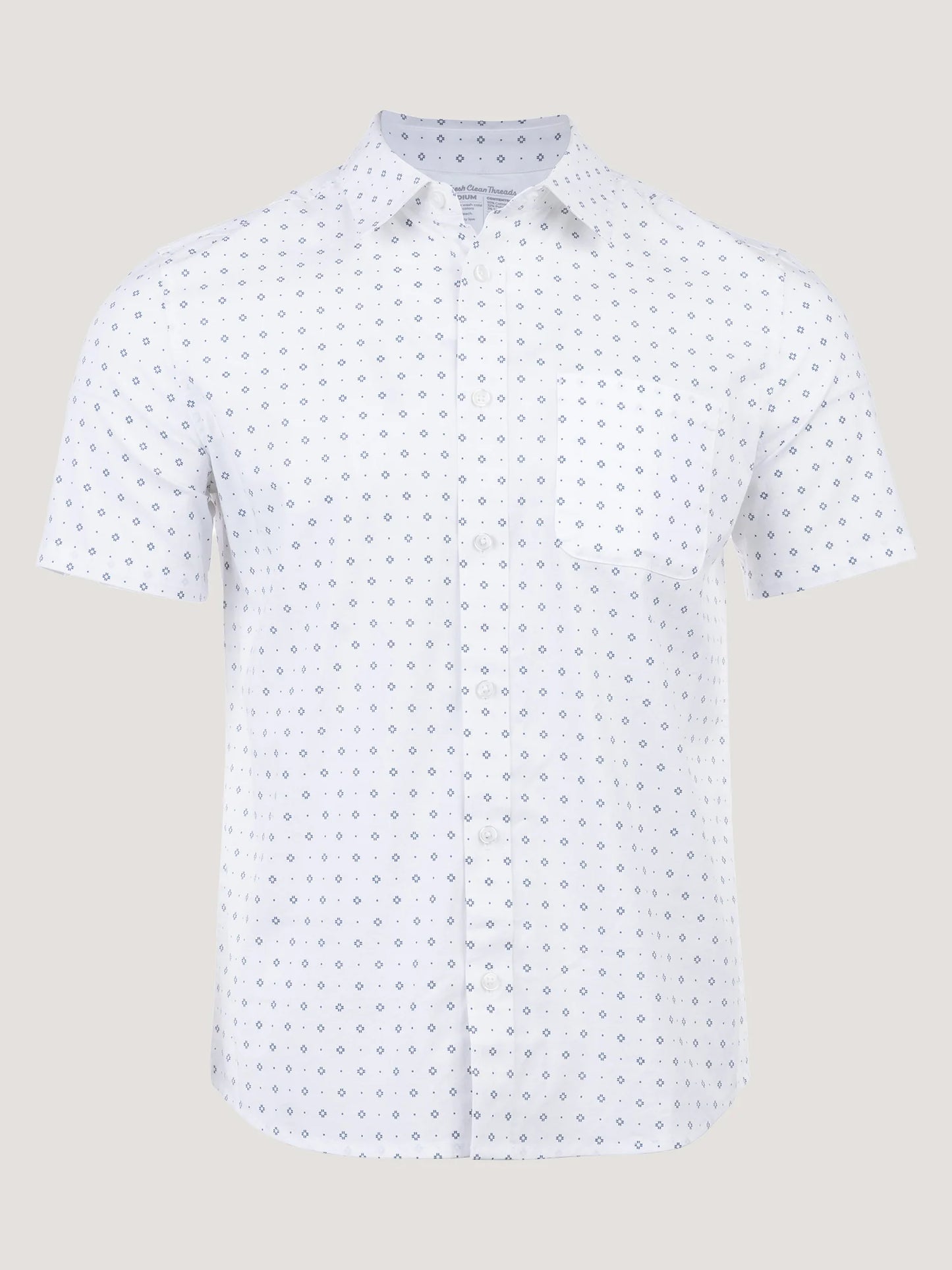 T-Shirt Plus White Print All Day Short Sleeve Shirt for men - front view