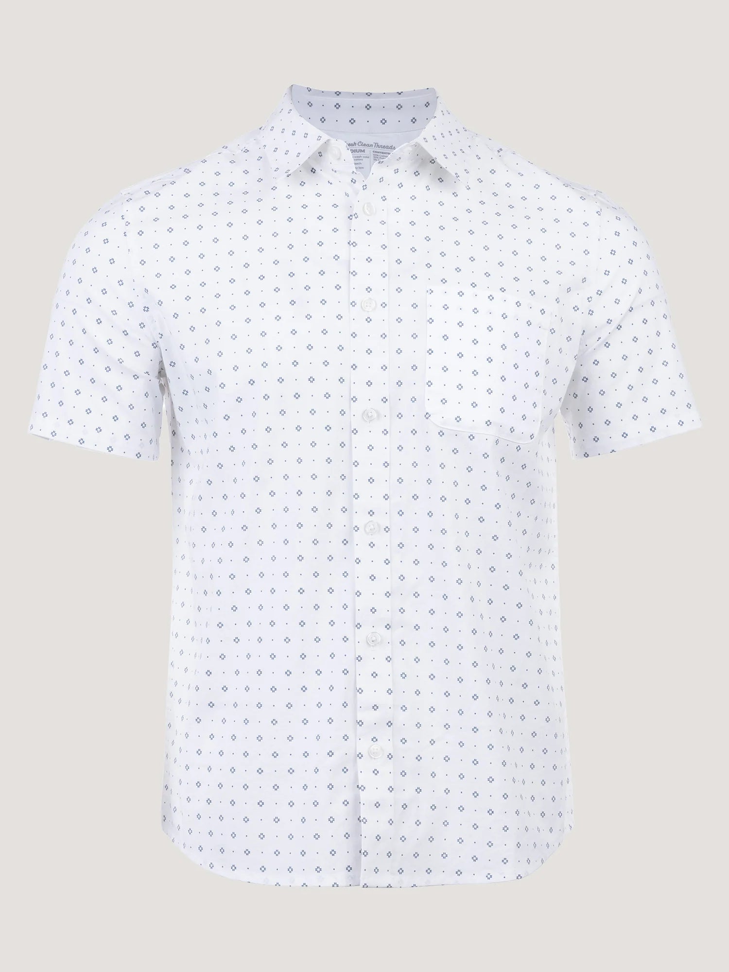 T-Shirt Plus White Print All Day Short Sleeve Shirt for men - front view