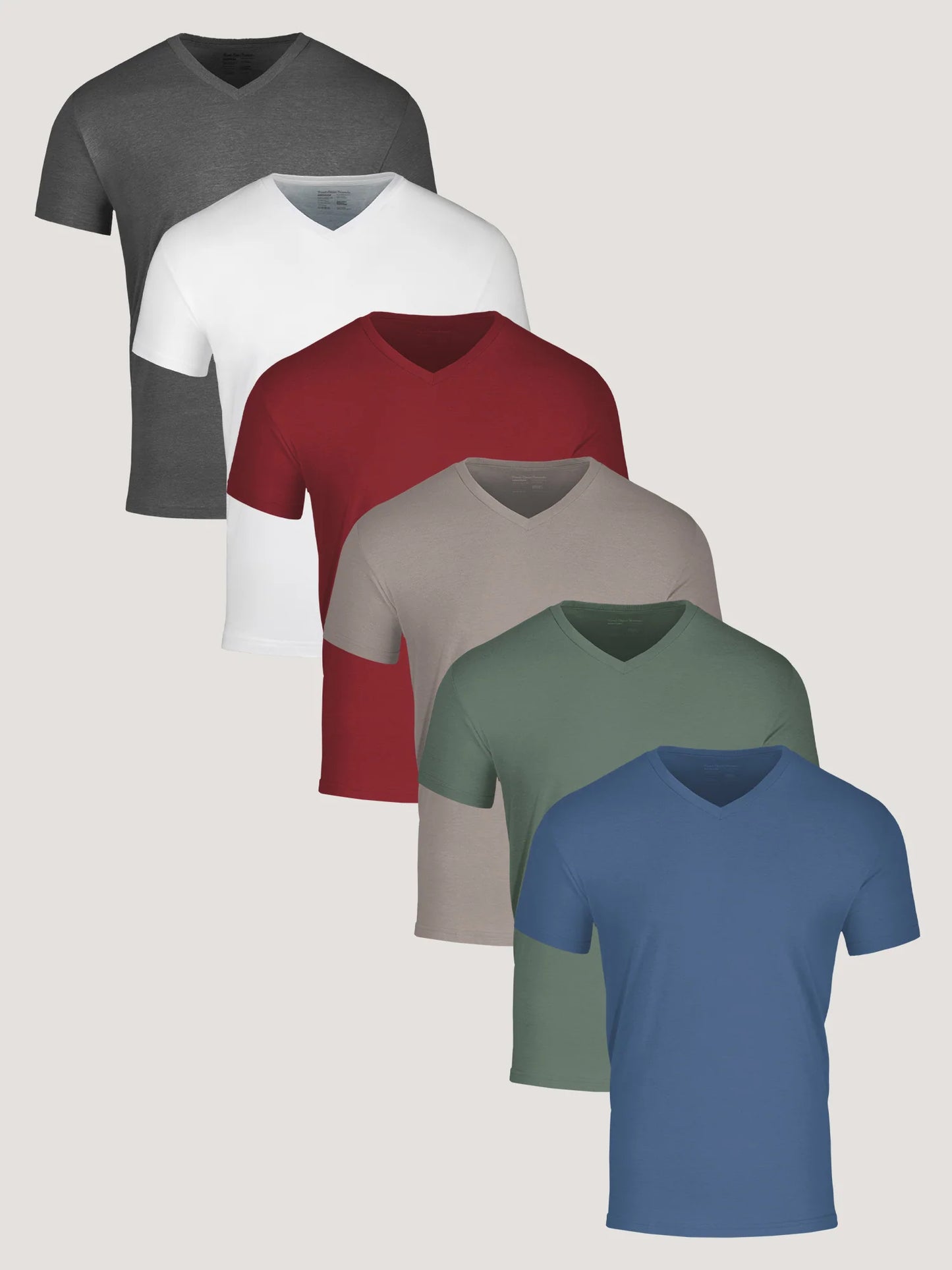 T-Shirt Plus Summer Essentials V-Neck 6-Pack – Assorted Colors Men's Cotton Tees