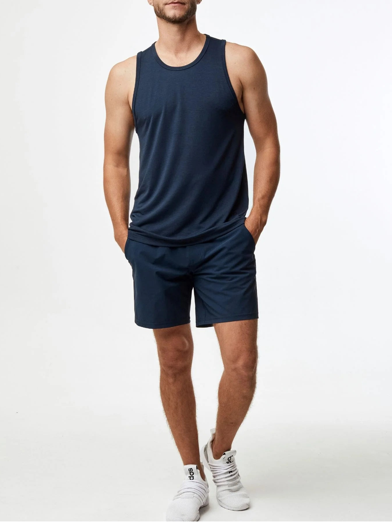 T-Shirt Plus Men's Navy Stretch Performance Shorts