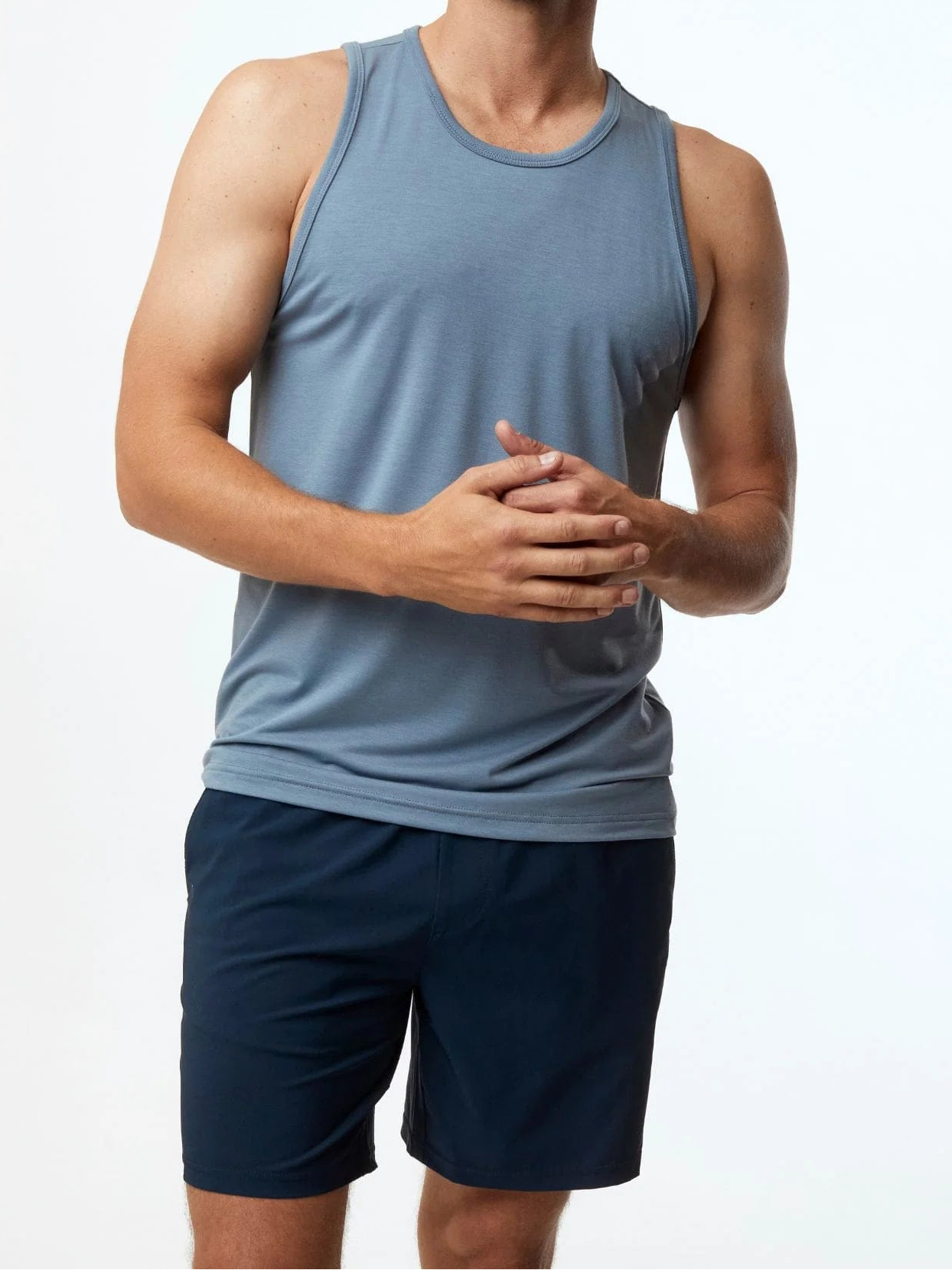 T-Shirt Plus Men's Navy Stretch Performance Shorts