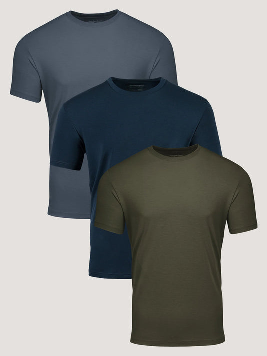 T-Shirt Plus Performance Cool Crew 3-Pack Athletic Tees for Men
